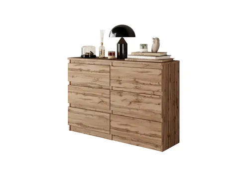 Furnica Kommode 6 Schubladen, Sideboard, Schubladenschrank Breite 100cm Höhe 71cm