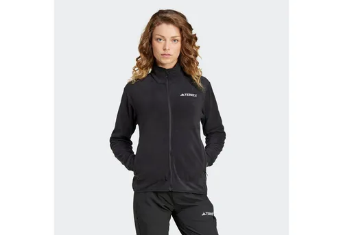 Adidas Terrex Multi Fleecejacke - Schwarz, Funktionalität trifft Stil - Funktionsjacken, ideal für Outdoor-Aktivitäten mit hervorragender Wärmeisolation und Atmungsaktivität, perfekt für kühle Bedingungen.
