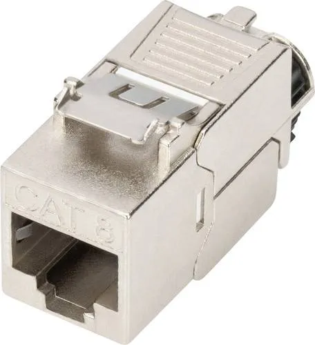 Digitus DN-93816-12 RJ45-Einbaumodul Keystone CAT 8.1 - Keystone-Module, geschirmtes CAT 8.1 Modul mit werkzeugfreiem Anschluss für optimale Netzwerkleistung und Platzersparnis in 19