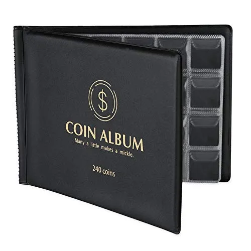 MUROAD 240 Taschen Münzalbum, 2 euro münzen sammelalbum,münzen aufbewahrung,münzsammelbuch
