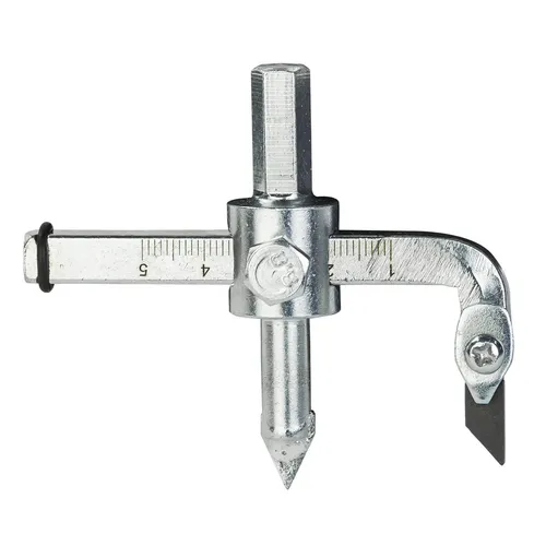 DEMA Fliesenlochschneider – Präziser Kreisschneider für Fliesen - Fliesenschneider für saubere Löcher in Fliesen, Keramik & Glas, stufenlos verstellbar von 35 bis 125 mm, geeignet für jede Bohrmaschine.