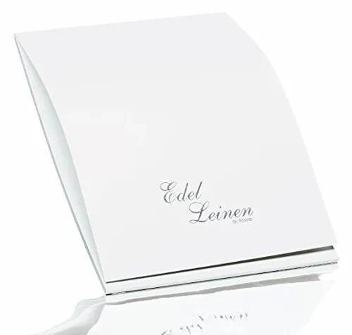 Edelleinen - Block 40/DIN A4, weiß Leinen