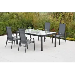 MERXX Garten-Essgruppe »Alassio«, 5-tlg. mit verstellbarer Rückenlehne