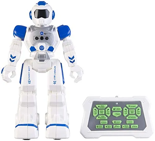 Playtastic Roboter für Kinder: Ferngesteuerter Spielzeug-Roboter mit Sound-Effekten, programmierbar (Roboter mit Fernbedienung, Robo, Programmierbarer)