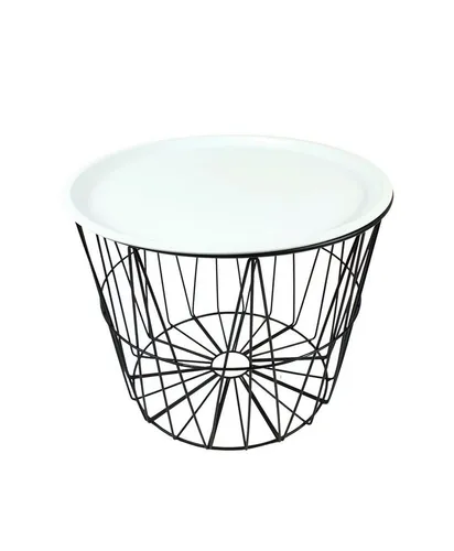 sesua Aufbewahrungskorb Metallkorb mit Deckel 50x40,5cm - Dekokörbe – Moderner Metallkorb mit stabilem Deckel, ideal zur Aufbewahrung von Büchern, Zeitschriften und mehr, auch als Beistelltisch nutzbar.