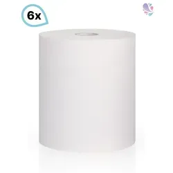 Handtuchrollen, Handtuchpapier für gängige Handtuchrollenspender, 6 Rollen, 2-lagig, 140m je Rolle
