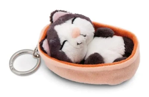 NICI Schlüsselanhänger Sleeping Pets Katze schwarz 8cm in schwarz von NICI