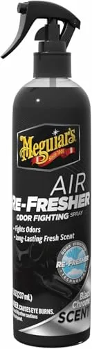 Meguiar’s G250708EU Air Re-Fresher Odor Fighting Spray - Black Chrome - Praktischer Auto-Lufterfrischer - bekämpft angenehme Gerüche - hinterlässt langanhaltenden, frischen Duft - 237ml Sprühflasche