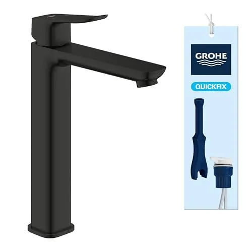 GROHE Dice Waschtischarmatur hoch, mattschwarz in schwarz von GROHE