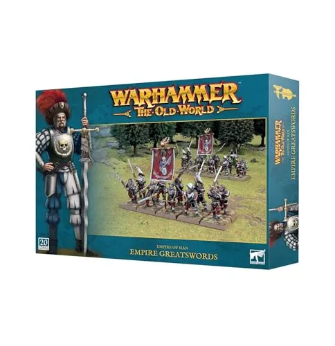 Games Workshop Warhammer The Old World - Empire Greatswords - Detailreiche Spielfigur aus der Warhammer-Serie, ideal für Strategiespiele und Sammler, mit hoher Qualität und einzigartigem Design.