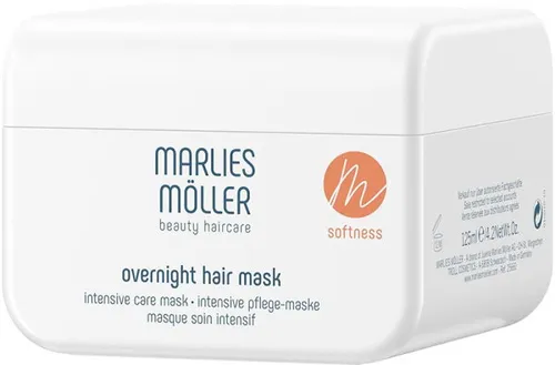 Marlies Möller Softness Overnight Hair Mask 125 ml - Intensivkur für geschmeidiges und elastisches Haar, unsichtbare Anwendung im trockenen Haar für langanhaltende Ergebnisse. Ideal für luxuriöse Haarpflege.
