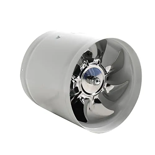 ECUTEE Rohrventilator 150mm Abluftventilator 6 inch Luftabsauger Abluft Zuluft Inline-Rohrlüfter Hohe Qualität Leise, Lüfter Für Bad, WC, Küche, Gewächshaus, Zelt, Garage, Weiß 40W 220V