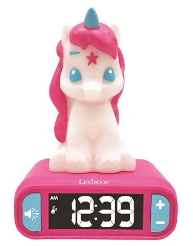 Lexibook Einhorn Digitalwecker mit Nachtlicht in pink von LEXIBOOK