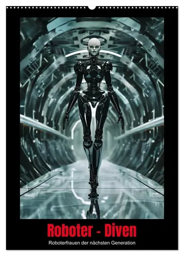 Thomas Meinert | Roboter - Diven (Wandkalender 2026 DIN A2 hoch) - Entdecken Sie die faszinierende Welt der Roboterfrauen im 21. Jahrhundert. Dieser hochwertige Wandkalender verbindet Kunst und Technik und bringt frischen Wind in Ihr Zuhause.