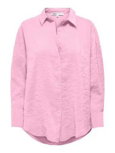 Onlzazima L/S Loose Shirt WVN Noos für Jugendliche - Stylisches, locker geschnittenes Hemd mit längerer Rückseite, ideal für lässige Outfits. Die Ärmelbündchen mit Knopf und die tief angesetzten Schultern sorgen für einen modernen Look.