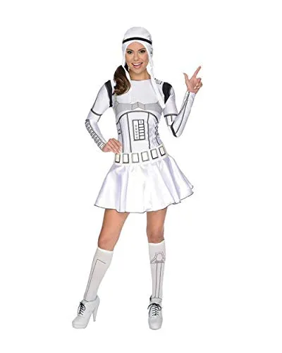 Rubie ́s Kostüm Sexy Miss Stormtrooper, Original Lizenzprodukt - Kostüme für Erwachsene, fünfteiliges Kostüm mit Kleid, Gürtel, Mütze und Strümpfen – ideal für Star Wars-Fans und Partys!