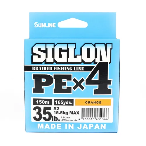 Sunline P.E Linie X4 Siglon 150M P.E 2 35LB Orange (1366)