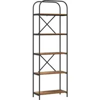 vidaXL Regal Altholz 60 x 30 x 183 cm - Praktisches freistehendes Regal aus hochwertigem Holzwerkstoff mit 5 Regalen, ideal für Bücher und Deko. Minimalistisches Design, stabiler Halt durch Stahlbeine – perfekt für Zuhause oder Büro.