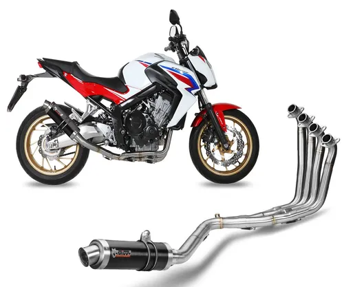 Mivv Komplettauspuff Open GP Stahl Schwarz für Honda CB 650 F