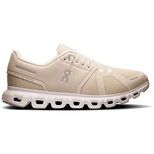 On Women's Cloud 6 Sneaker 42 - Beige - Laufschuhe mit innovativer CloudTec-Zwischensohle für optimalen Komfort und Schnellschnürung, ideal für den Alltag.
