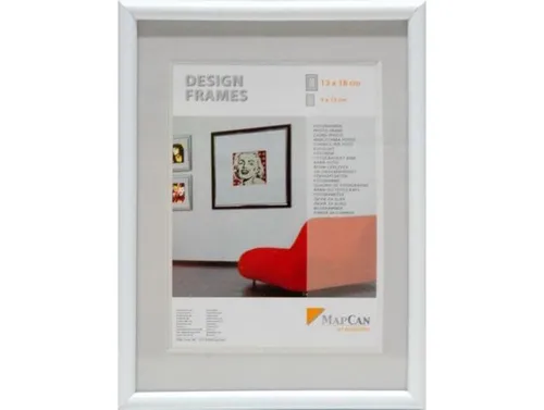Kunststoff Bilderrahmen Design Frames weiß, 70 x 100 cm - Kunststoffrahmen in elegantem Weiß, ideal für Ihre Lieblingsbilder und Kunstwerke, schützt vor Verblassen und bietet eine stilvolle Präsentation.
