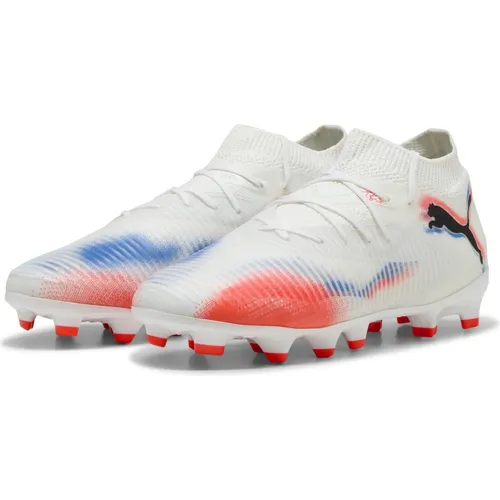 Puma FUTURE 8 PRO FG/AG Kinder - weiss - Fußballschuhe mit hochelastischem Obermaterial und FLEXGILITY Laufsohle für maximale Beweglichkeit und Kontrolle – ideal für kreative Spielmacher.