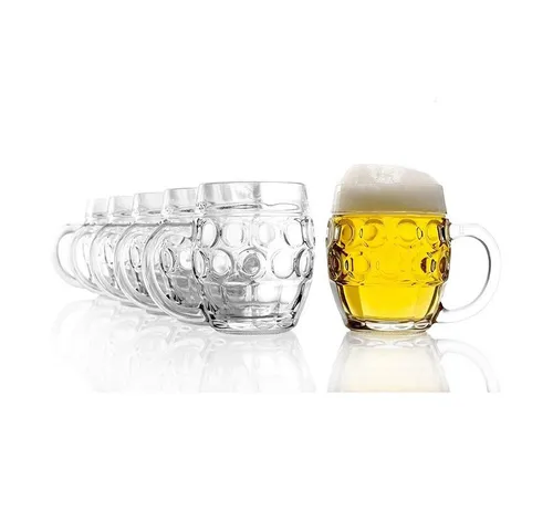 Stölzle Oberglas Bierkrug Tübinger 6er Set - Stabil und Spülmaschinengeeignet - Biergläser Set mit 6 stabilen 0,5 Liter Bierkrügen aus hochwertigem Soda Lime Glas, bruchsicher und ideal für Feiern. Spülmaschinengeeignet für einfaches Reinigen.