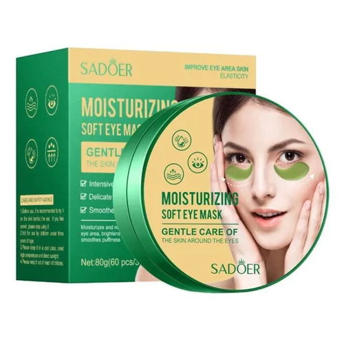 Stück Hydrogel Augenpads mit Hyaluronsäure & 10 Vitaminen – Feuchtigkeitsspendende Anti-Aging Augenmaske gegen Falten, Augenringe & Tränensäcke – Kühlende Eye Patches für müde Augen 60