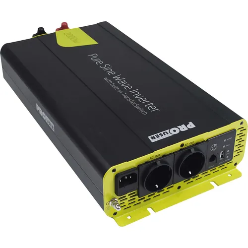 PROUSER Wechselrichter Sinus 2000W - Sonstige Elektroinstallationsartikel mit 2000W Dauerleistung, ideal für mobile Stromversorgung und ausgestattet mit umfassenden Schutzfunktionen.