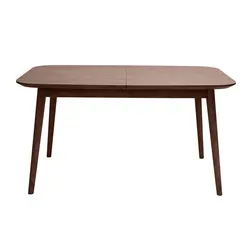 Ausziehbarer Esstisch mit integrierten Verlängerungen rechteckig in dunklem Nussholz L140-170 cm ANK