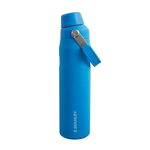 Stanley The Aerolight Iceflow Fast Flow Isolierflasche 0.6L - Blau - Thermobehälter mit super leichter Bauweise, großer Öffnung und herausragender Isolationsleistung für kalte Getränke.