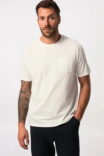 JP 1880 Herren T-Shirt RH slub mit Brusttasche - T-Shirt für Herren in großen Größen bis 8 XL, aus weichem Flammjersey mit feiner Struktur und praktischem Rundhalsausschnitt.