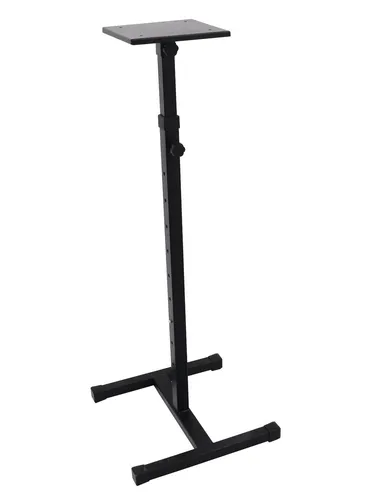Omnitronic MO-1 Monitorständer - Studio-Monitor-Ständer, höhenverstellbar von 93 bis 148 cm und bis 18 kg belastbar, ideal für Nahfeldmonitore mit sicherem Teleskoprohr durch einrastenden Sicherungsbolzen.