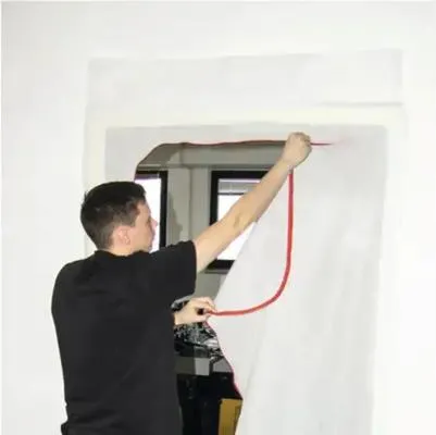 Staubschutztür weiß 1,1 m x 2,4 m