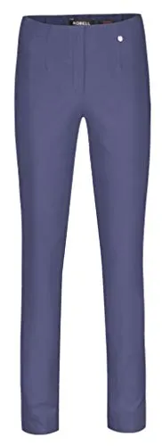 Robell Damen Slim Arbeitshose-Stretchhose, Jeansblau, Gr.- 34
