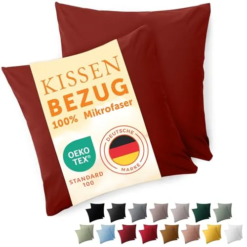 Blumtal Kissenbezug 65 x 65, 2 Stück in braun von Blumtal