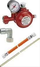 GOK Herdanschlussset 16 bar 1,5 kg/h 50 mbar - 0207010 - Gasanschlussset für sichere und zuverlässige Gasversorgung, ideal für Küchen und Gastronomie.