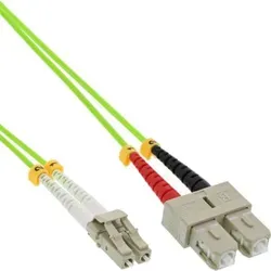InLine® LWL Duplex Kabel, LC/SC, 50/125μm, OM5, 10m Kabel Patchkabel LWL
