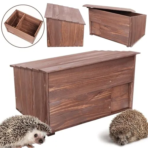 MODO24 Igelhaus aus Holz mit Labyrintheingang – Sicheres Winterquartier für Igel