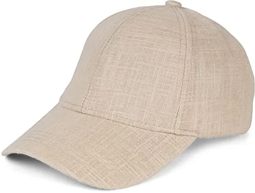 styleBREAKER Unisex Leinen Baseball Cap | Verstellbare 6-Panel Basecap mit gebogenem Schirm | Atmungsaktive Sommer Mütze mit Metallschnalle | Leicht, Bequem & Stilvoll, Farbe:Hellbraun