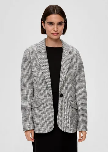s.Oliver Jackenblazer Indoor-Blazer Bouclé-Blazer aus Baumwollmix