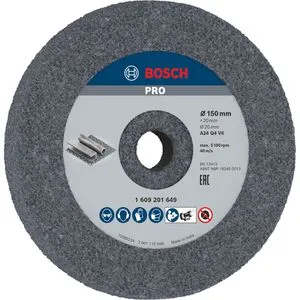 Bosch Schleifscheibe PRO Metal, 1609201649, 150 x 20mm (ØxB), 20mm Bohrung, Körnung 24