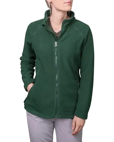 HRM Damen 1202 Jacket - Flasche Grün, 2XL - Funktionsjacke für Damen aus hochwertigem Micro-Polarfleece, atmungsaktiv und ideal für Outdoor-Aktivitäten. Anpassbare Saumweite und fair produziert.