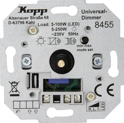Kopp Universal Druckwechsel-Dimmer Sockel