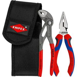 Knipex Zangensatz 2-teilig in Gürteltasche - 00 20 72 V06 - Zangen-Sets, praktischer 2-teiliges Set mit Gürteltasche für einfachen Transport und Aufbewahrung.