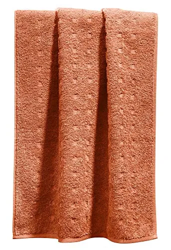 Möve Handtuch Quadretti Walk-Frottier Terracotta Größe 50x100 cm