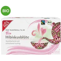H&S Bio Hibiskusblüte Filterbeutel - Bio Hibiskusblüten Tee, reich an Antioxidantien und ideal für eine erfrischende Teepause.