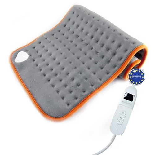 Heizkissen FlexiHeat | Weiche Mikrofaser 30x60 cm | Schnelle Erwärmung | Schmerzlinderung | 3 Wärmestufen + Automatische Abschaltung | Beleuchtetes Display | Waschmaschinenfest