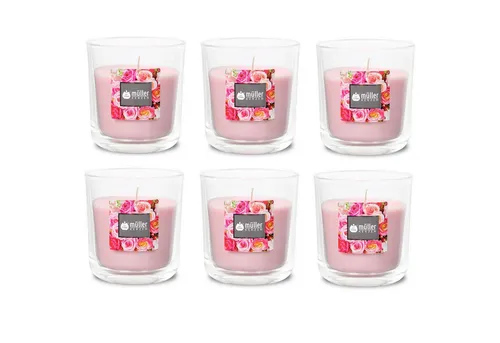 Gebr. Müller Kerzenfabrik AG Kerzenständer Duft-Kerzenglas 65/70 mm Set 6 Stk. Verschiedene Aromen