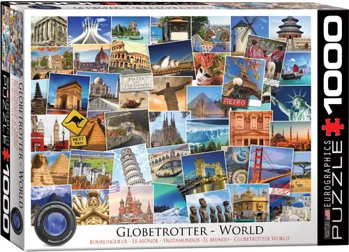EUROGRAPHICS PUZZLE GLOBETROTTER WELT 1000 TEILE